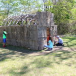 Fourth Grade students working on The Longhouse project Phase II